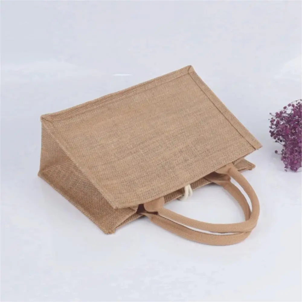 Sac Tote Lin Toile de Jute Femme Plage Écologique - Shopping Épaule Tailles Multiples