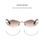 Luxury Polygonal Women's Sunglasses — Elegant Metal Rhombus UV400