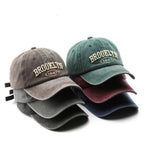 Gorra de béisbol de algodón con el alfabeto de Brooklyn - Unisex ajustable estilo vaquero para exteriores