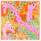 Giraffe Print Silk Scarf 90x90cm — FuturaTrend Iconic Collection