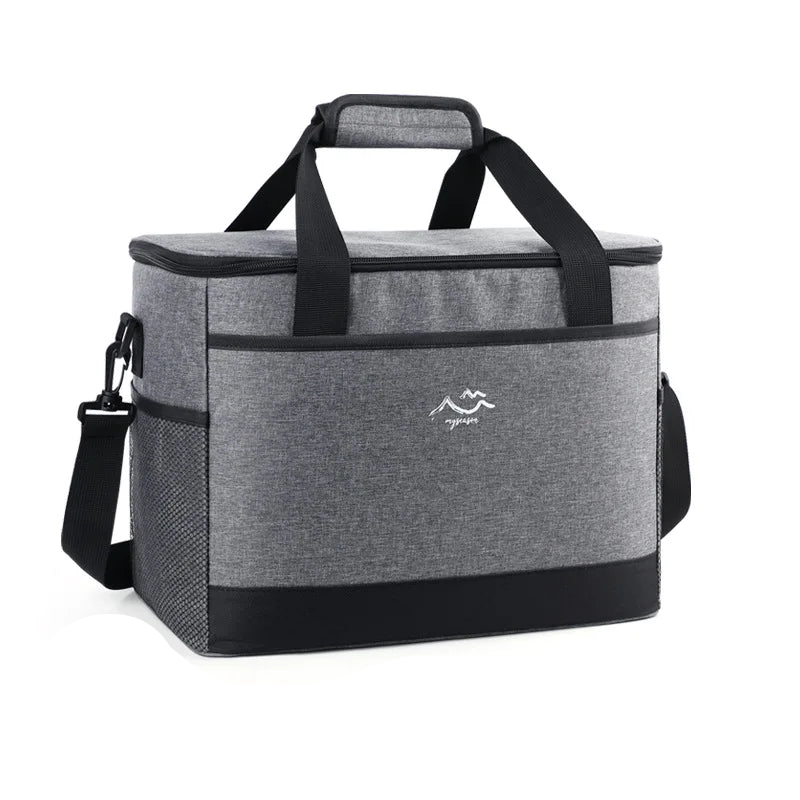 26L Insulated Cooler Bag Camping Dark Gray-0