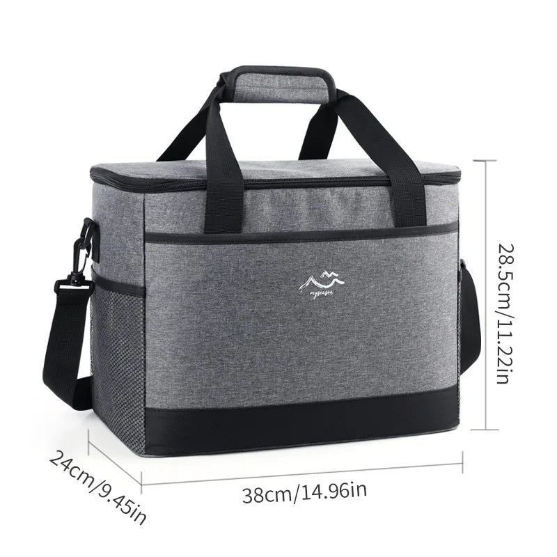 26L Insulated Cooler Bag Camping Dark Gray-3