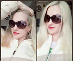 Gafas de sol retro cuadradas para mujer - Diseño de estrella de lujo UV400