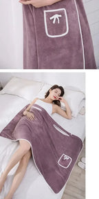Toalla de baño portátil para mujer de 140x85cm - Toalla de secado rápido para spa, playa, gimnasio y yoga.