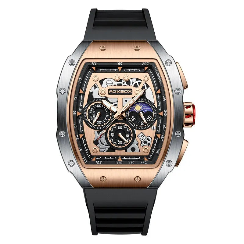 Montre Homme Sport Chronographe Waterproof — Quartz Multifonction 3ATM