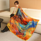 Foulard Carré Soie Motif Cheval 110x110cm — Collection Équestre FuturaTrend