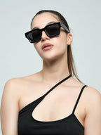 Premium Black Square Sunglasses — Luxury UV400