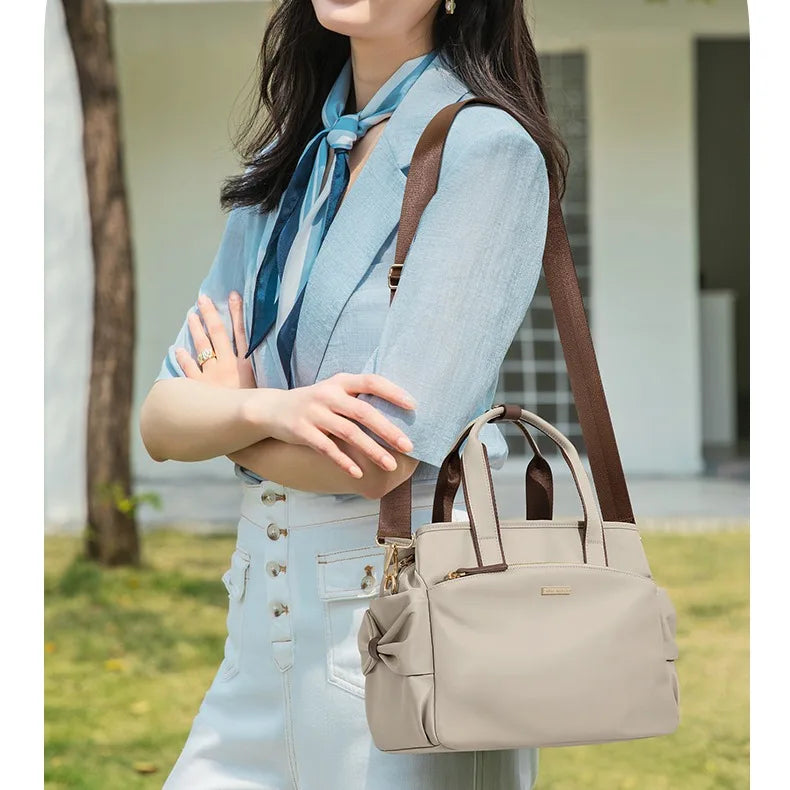 Bolso de Mano Mujer Gran Capacidad Lona — Bandolera Multifunción