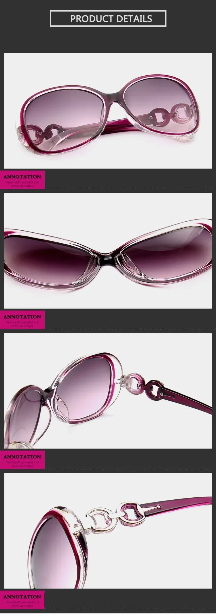 Gafas de sol retro cuadradas para mujer - Diseño de estrella de lujo UV400