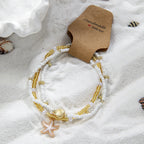 Set of 3 Bohemian Shell Anklets - Foot Jewelry