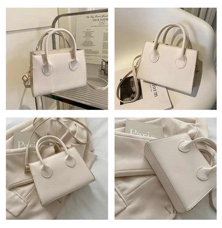 Bolso Negro Elegante — Doble Asa Bandolera Retro FuturaTrend