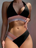 Bikini sexy 2026 para mujer, estilo halter, tanga y cintura alta - Traje de baño brasileño de dos piezas