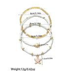 Set of 3 Bohemian Shell Anklets - Foot Jewelry