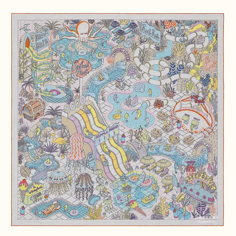 100% Double-Sided Silk Square Scarf 35x35cm — Premium FuturaTrend
