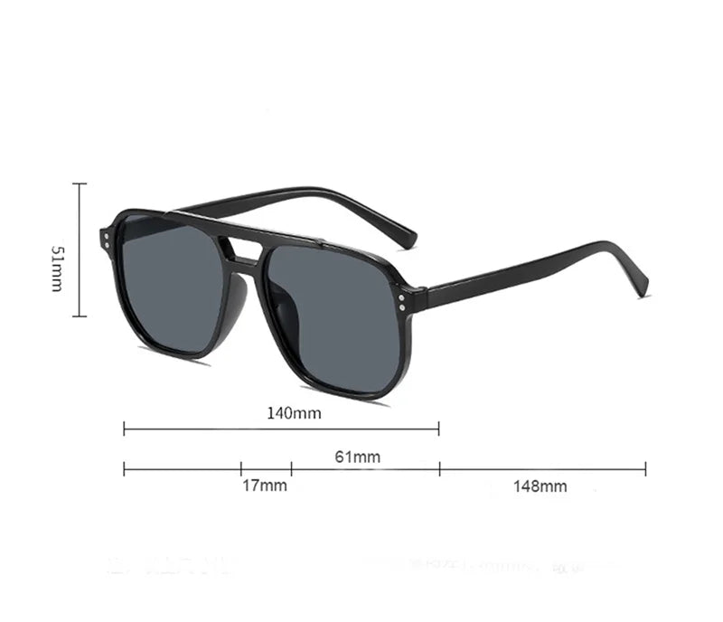 Lunettes de Soleil Oversize Vintage — Design Rétro UV400 Unisexe