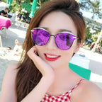 Gafas de Sol Redondas Polarizadas para Mujer — Lujo Protección UV400