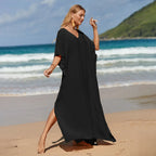 Robe de Plage Longue Cover Up - Paréo Kaftan Maxi Oversize Été