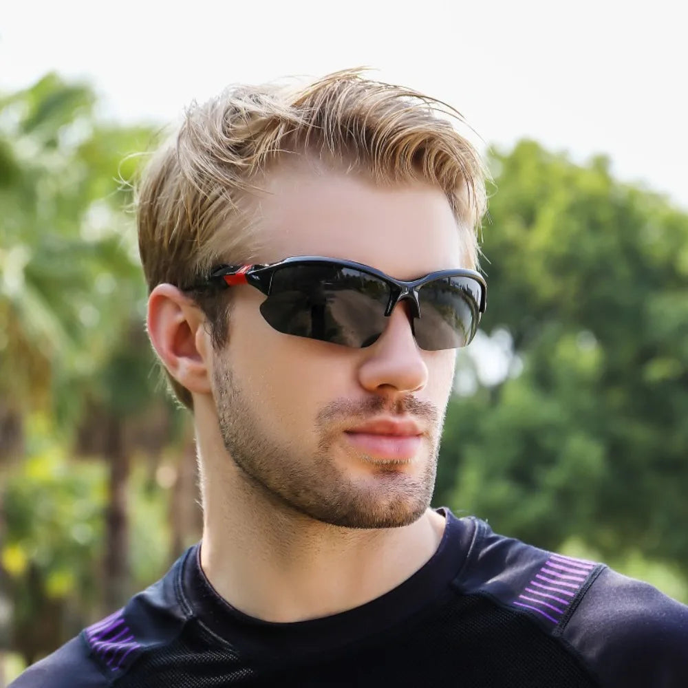 Lunettes de Soleil Sport Cyclisme Homme - Polarisées Légères Coupe-Vent