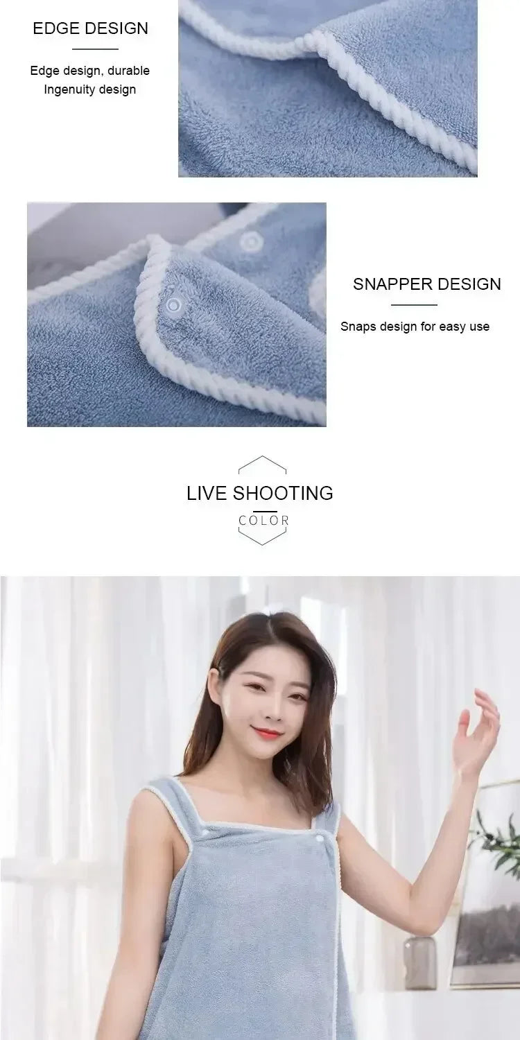 Serviette de Bain Portable Femme 140x85cm - Wrap Séchage Rapide Spa Plage Gym Yoga