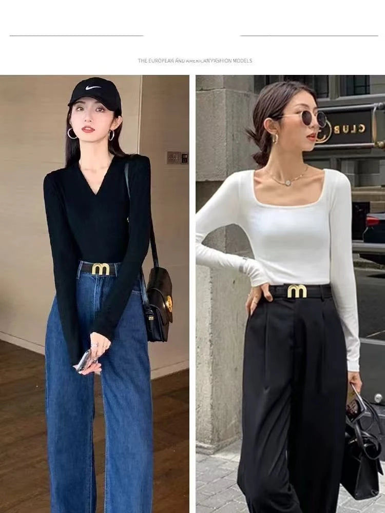 Ceinture Femme Cuir Boucle Dorée — Élégante Polyvalente FuturaTrend