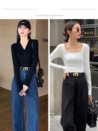 Ceinture Femme Cuir Boucle Dorée — Élégante Polyvalente FuturaTrend