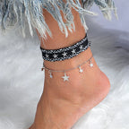 Bohemian Beaded Anklet - Embroidered Foot Jewelry