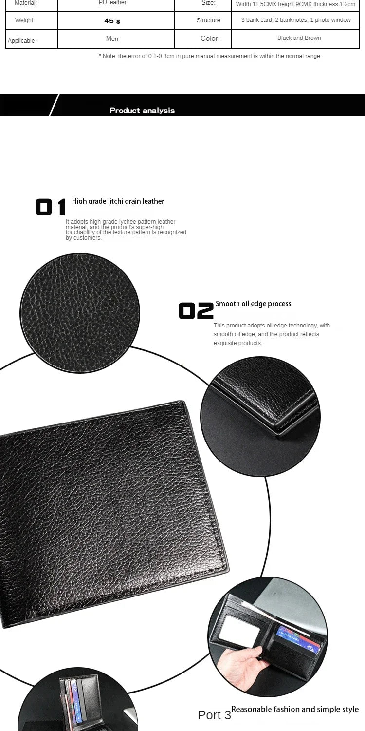 Portefeuille Homme Cuir Compact — Slim Business Minimaliste FuturaTrend