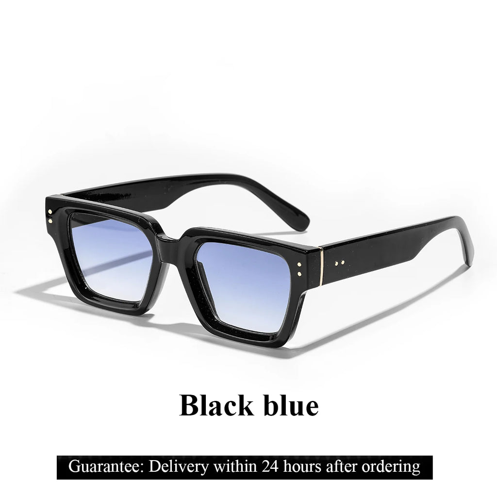 Lunettes de Soleil Carrées Homme Luxury Premium - Design Noir