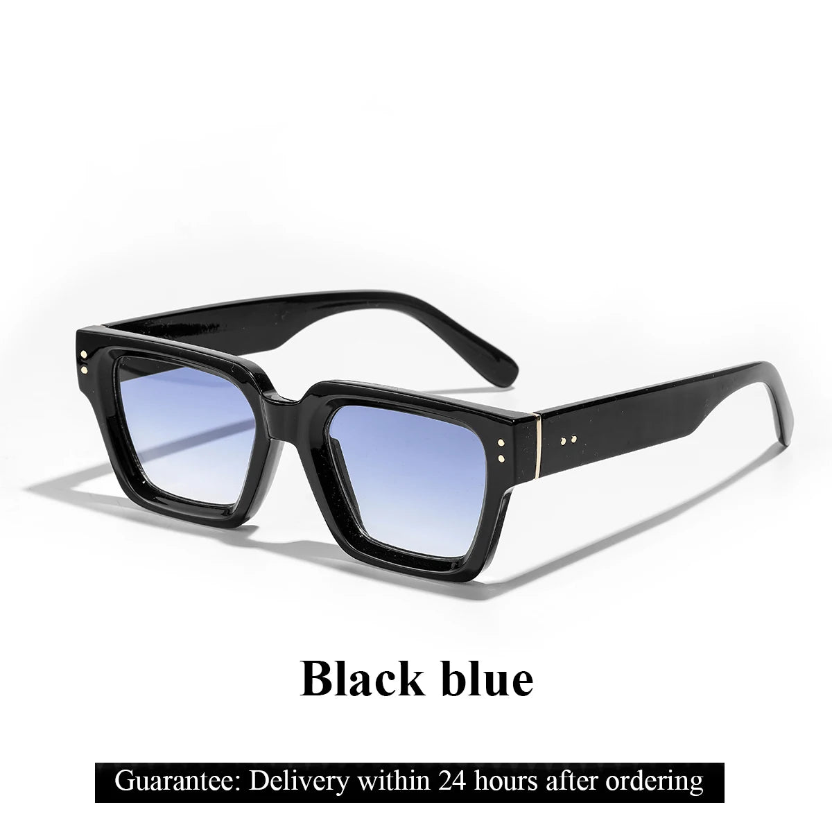 Lunettes de Soleil Carrées Homme Luxury Premium - Design Noir