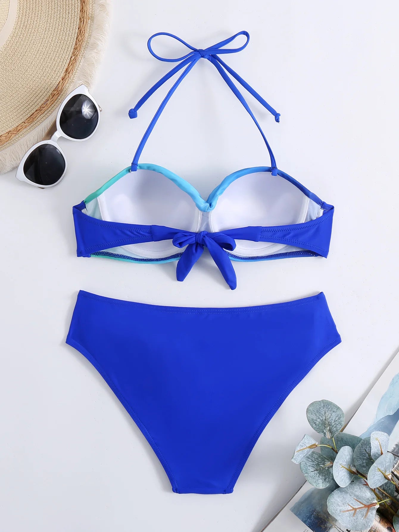 Bikini Femme Été Sexy Push-Up Dégradé - Maillot de Bain Brésilien Deux Pièces Plage