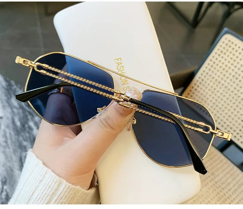 Lunettes de Soleil Aviateur Vintage — Designer Luxury UV400 Unisexe