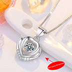 925 Sterling Silver Heart Pendant Necklace for Women-3