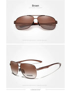 Lunettes de Soleil Homme Polarisées Aluminium — UV400 HD Premium
