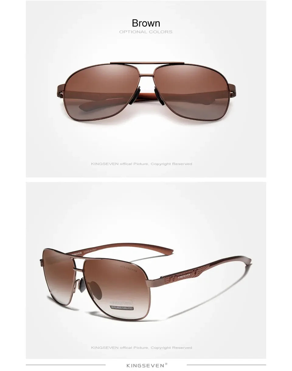 Lunettes de Soleil Homme Polarisées Aluminium — UV400 HD Premium