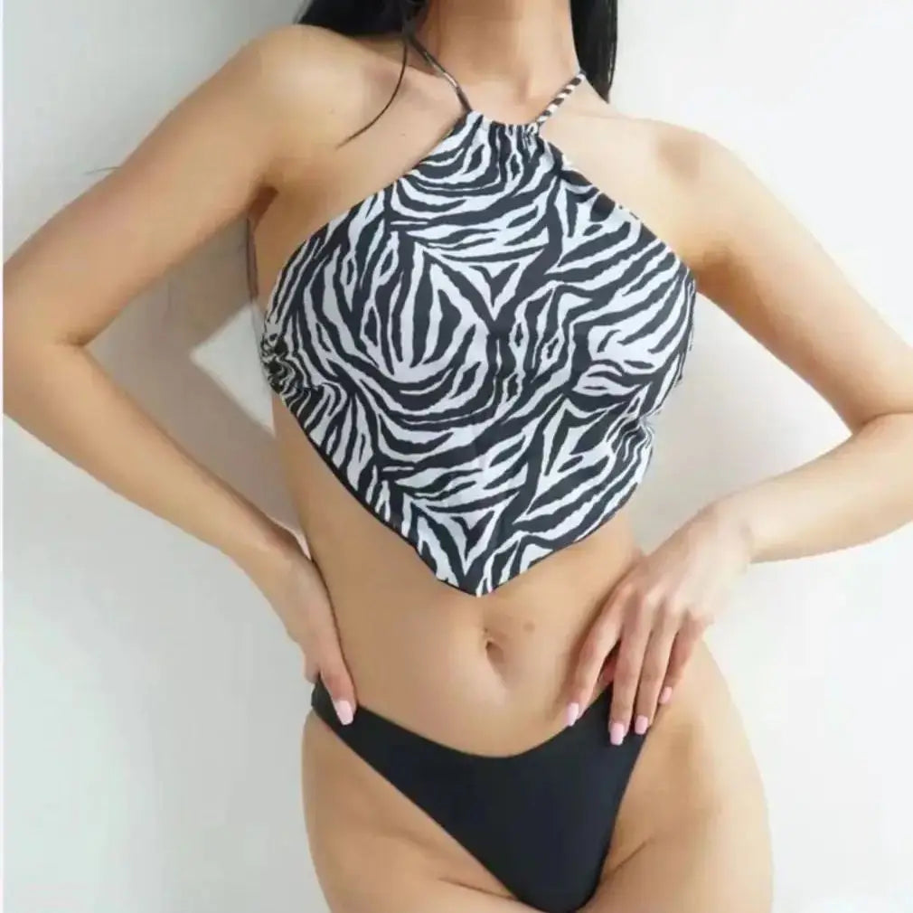 Bikini Femme Sexy Dos Nu Deux Pièces - Maillot de Bain Tendance Été Plage Piscine