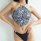 Bikini Femme Sexy Dos Nu Deux Pièces - Maillot de Bain Tendance Été Plage Piscine