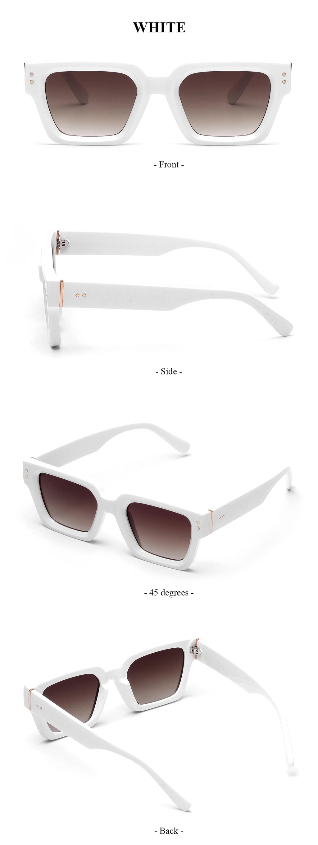 Lunettes de Soleil Carrées Homme Luxury Premium - Design Noir