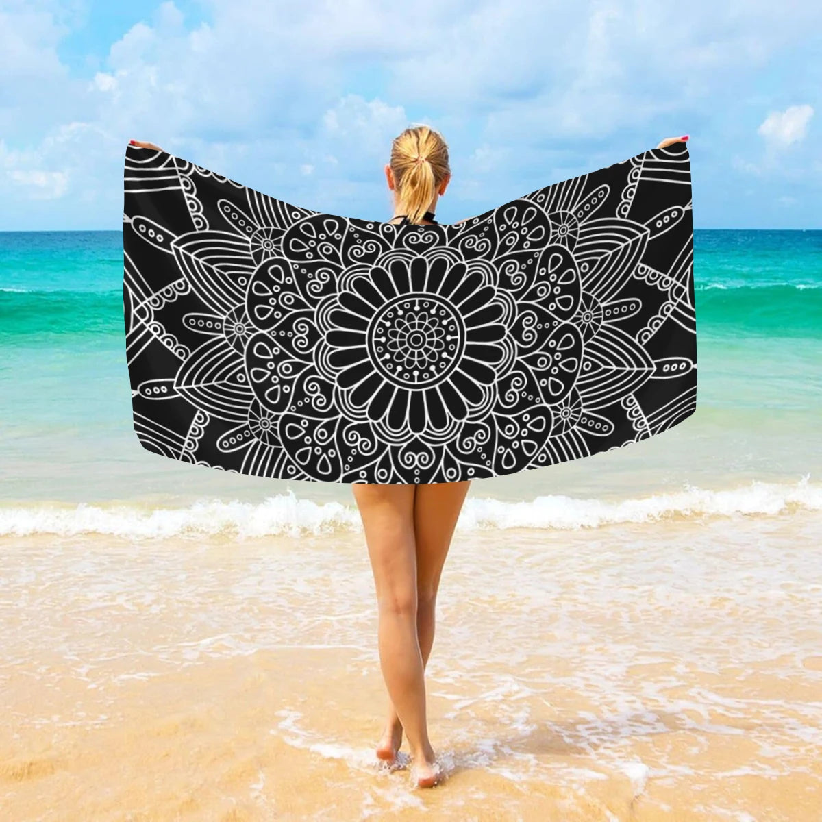 Serviette de Plage Bohème Microfibre - Séchage Rapide Multifonction Voyage