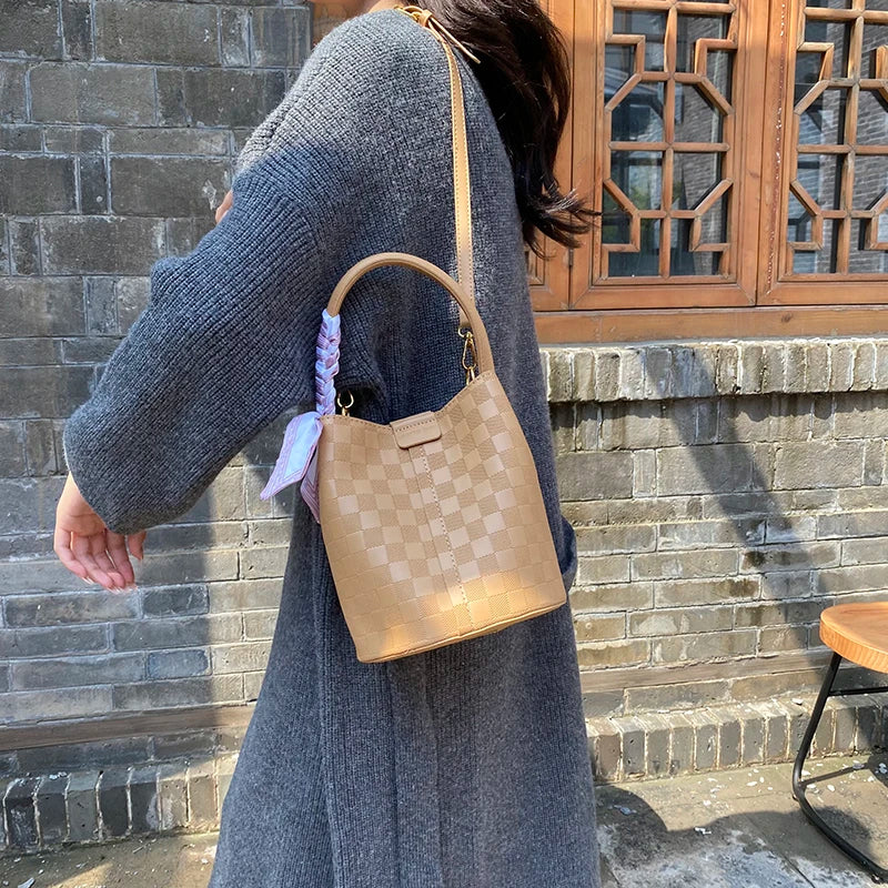 Bolso de hombro de cuero para mujer - Tote grande clásico de lujo