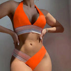 Bikini sexy 2026 para mujer, estilo halter, tanga y cintura alta - Traje de baño brasileño de dos piezas