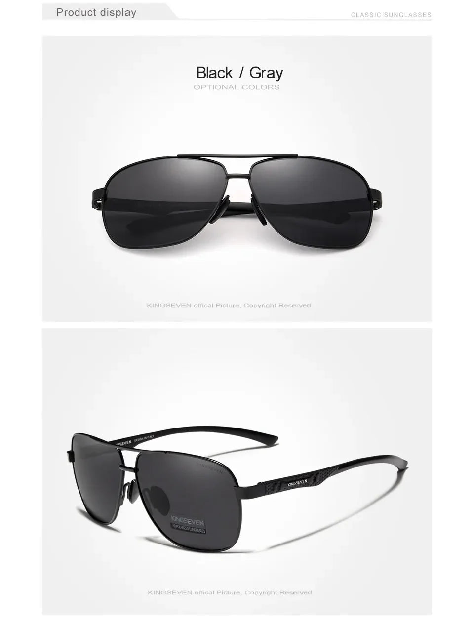 Lunettes de Soleil Homme Polarisées Aluminium — UV400 HD Premium