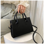 Bolso Negro Elegante — Doble Asa Bandolera Retro FuturaTrend