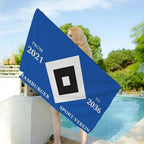 Toalla de playa SV Hamburger, microfibra colorida - Secado rápido, para yoga, spa, gimnasio y piscina.