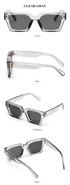 Premium Black Square Sunglasses — Luxury UV400
