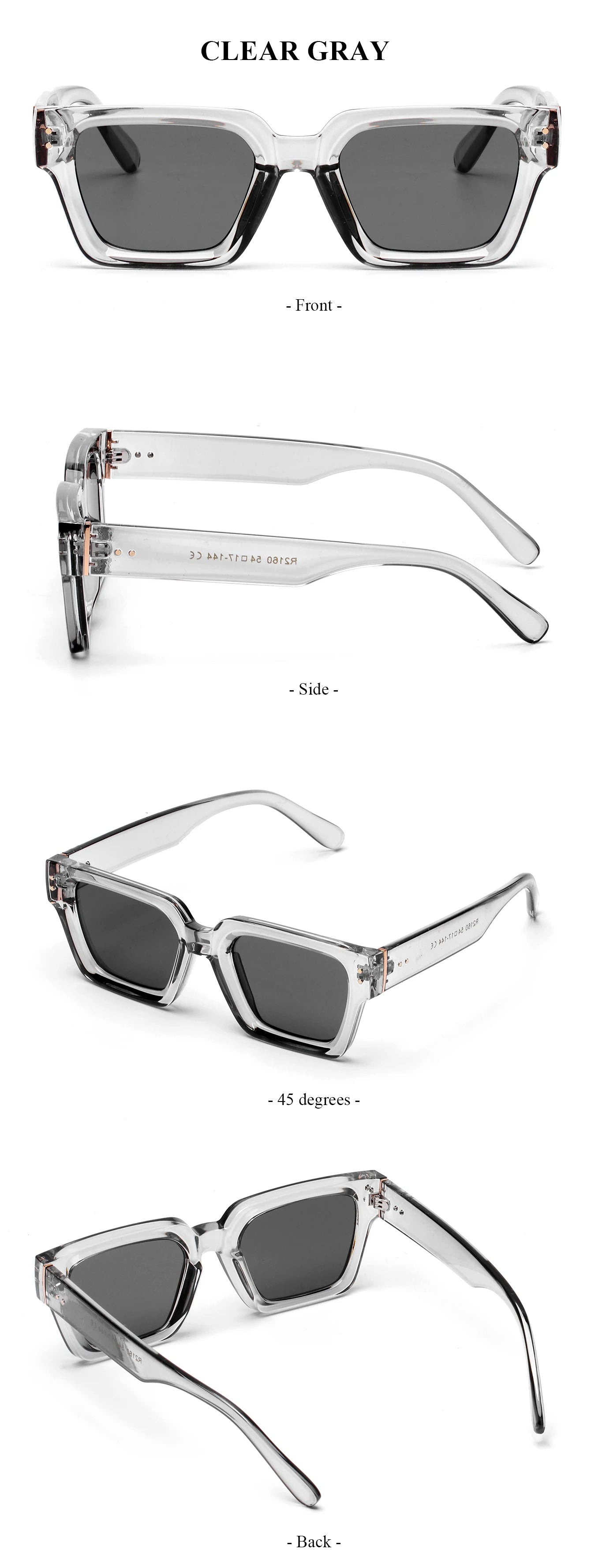 Lunettes de Soleil Carrées Homme Luxury Premium - Design Noir