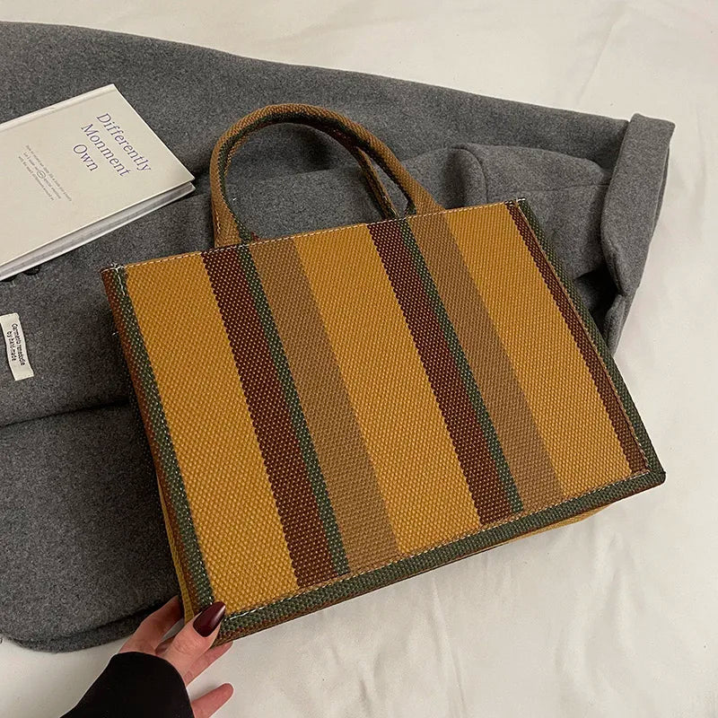 Sac de Plage Boho Fashion Grande Capacité - Tote Canvas Designer Été 2025