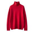 Jersey de cuello alto de cachemira gruesa para mujer — Holgado, Cálido, Tallas grandes S-XXXL