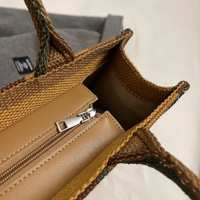 Sac de Plage Boho Fashion Grande Capacité - Tote Canvas Designer Été 2025