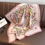 Foulard Soie Femme 70cm Imprimé — Châle Élégant Minimaliste FuturaTrend