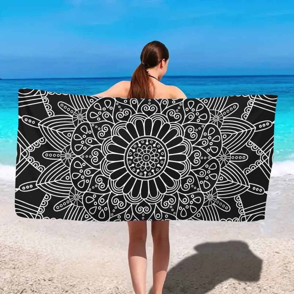 Serviette de Plage Bohème Microfibre - Séchage Rapide Multifonction Voyage